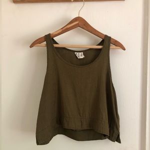 Beaton Linen crop tank